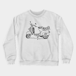 Vintage Vespa Print Crewneck Sweatshirt